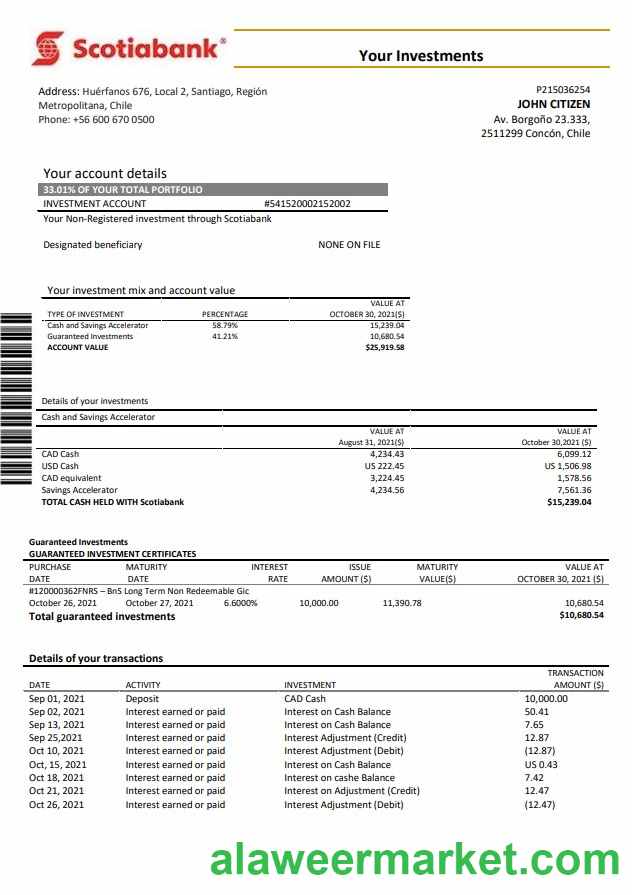 Chile Scotiabank statements